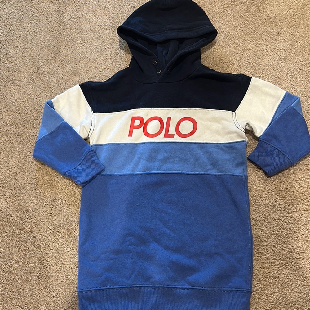 Polo by Ralph Lauren Men's Blue and Black Sweater